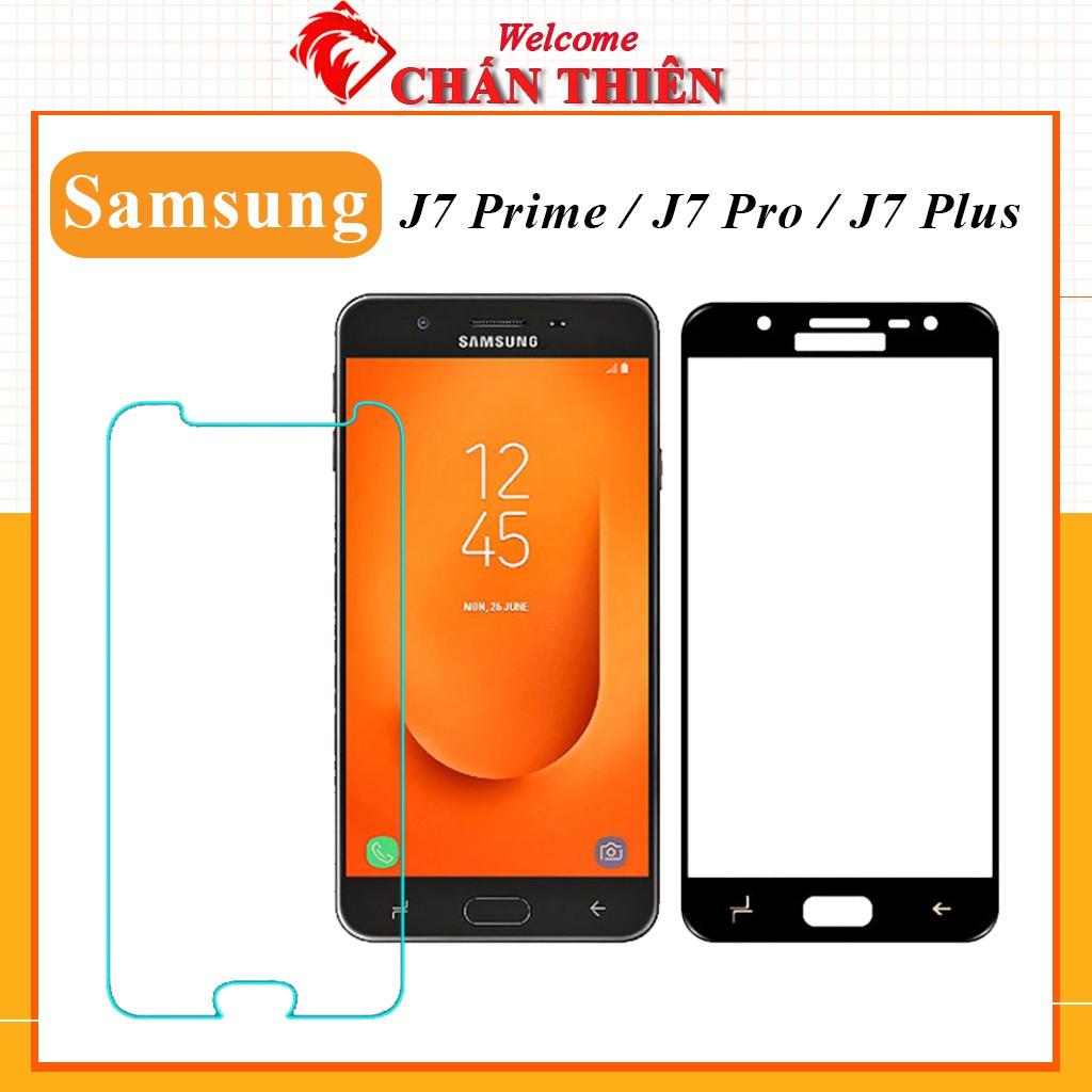 Kính cường lực samsung J7 prime J7 pro J730 full màn trong suốt chống xước độ bền cao có tặng kèm khăn lau màn hình