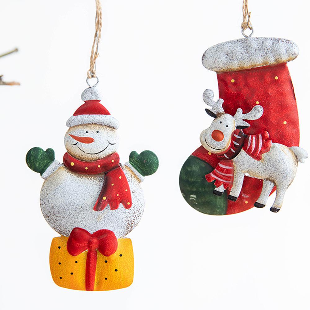 Phụ Kiện Treo Trang Trí Giáng Sinh Hình Ông Già Noel Bằng Kim Loại