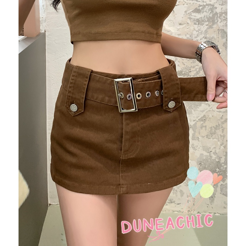 Quần Short Lưng Cao Phối Khóa Thời Trang Đường Phố Cá Tính Cho Nữ