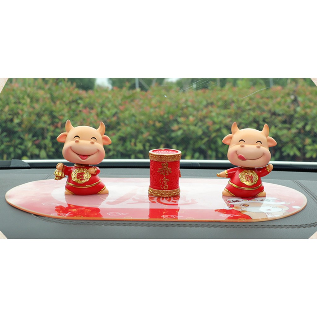 Tượng phật để xe taplo ô tô bình an - tượng trâu phong thủy trang trí bàn đẹp