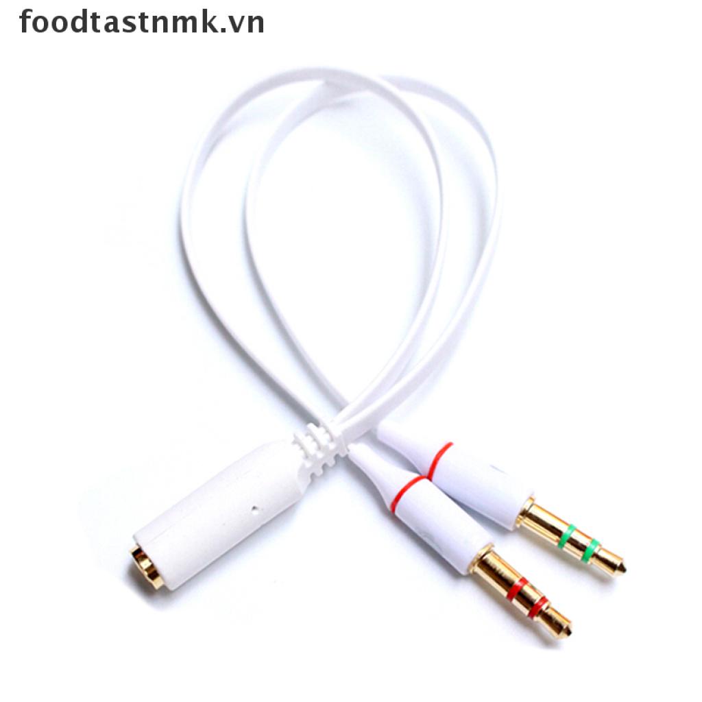 Bộ chia 3.5 Mm Y 2 đầu cắm sang 1 cổng cắm tai nghe mic âm thanh