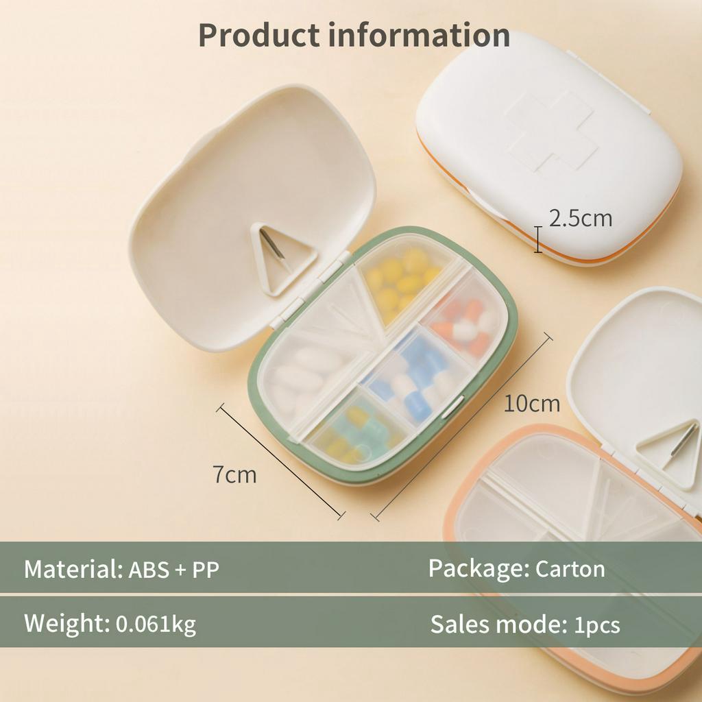 Hộp đựng thuốc 5 ngăn JUJIAJIA chống thấm nước chống ẩm dễ mang theo tiện dụng