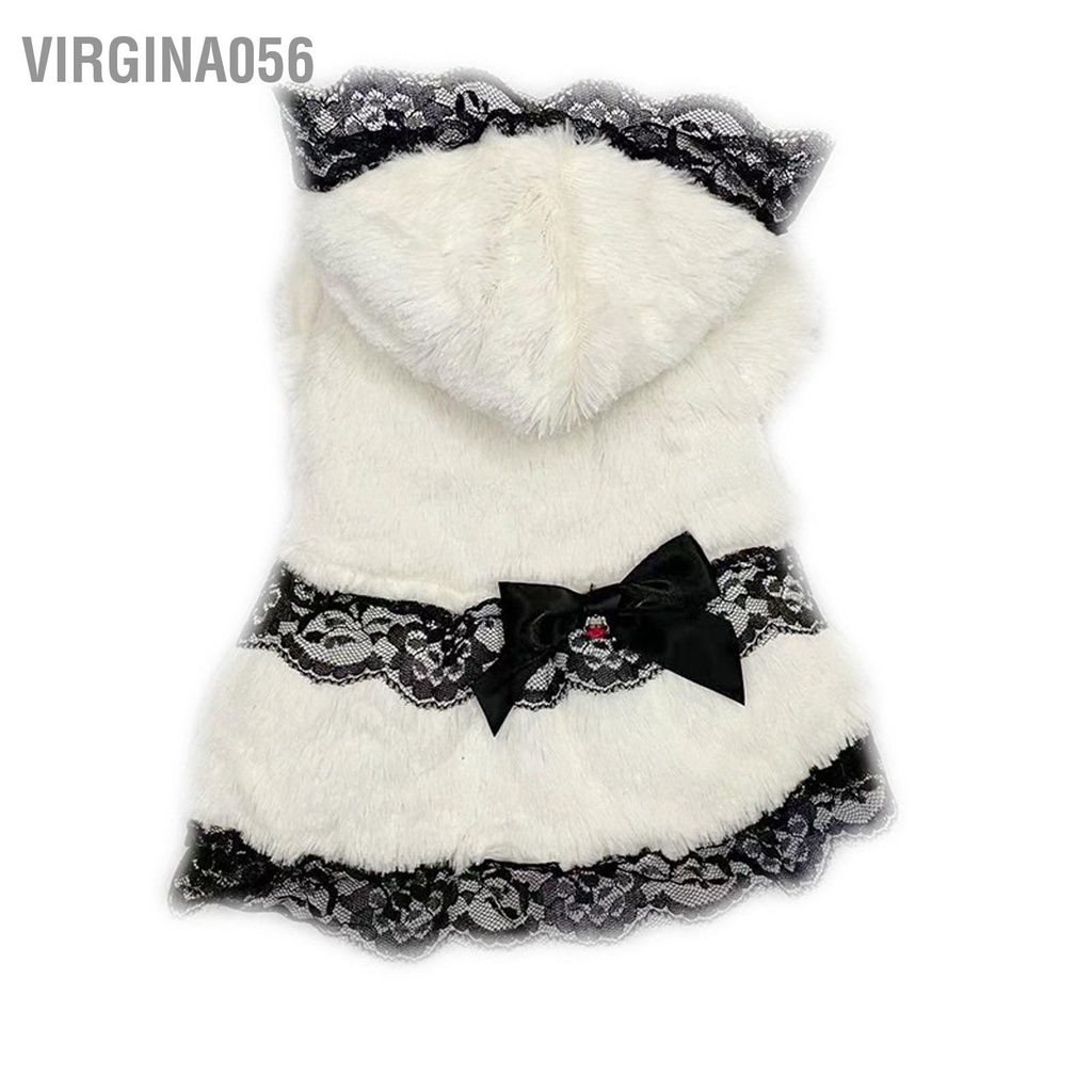 Có thể bán buôn Váy ấm cho thú cưng Thân thiện với làn da mềm mại chó có mũ trùm đầu Quần áo mùa đông dễ thương Cún con mèo Bữa tiệc hàng ngày Virgina056 Hàng giao ngay