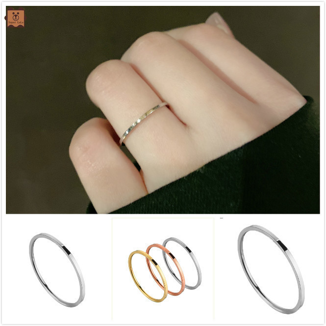 Nhẫn Đeo Tay Kim Loại Đơn Giản Thời Trang Cho Cặp Đôi