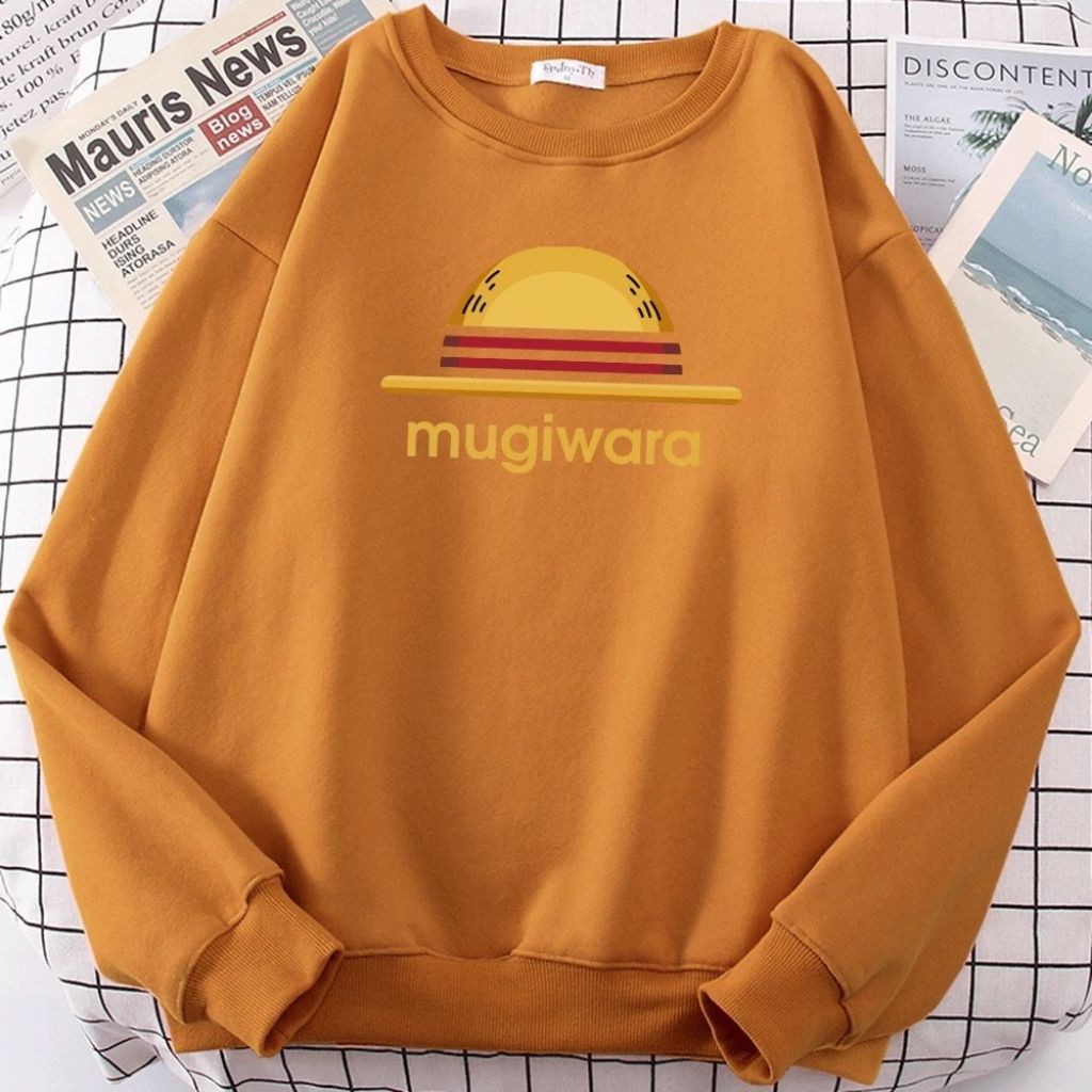 [ FREE SHIP_99K ] ÁO SWEATER NỈ UNISEX MUGIWARA  ÁO NỈ KHÔNG NÓN FORM RỘNG NAM NỮ NHIỀU MÀU
