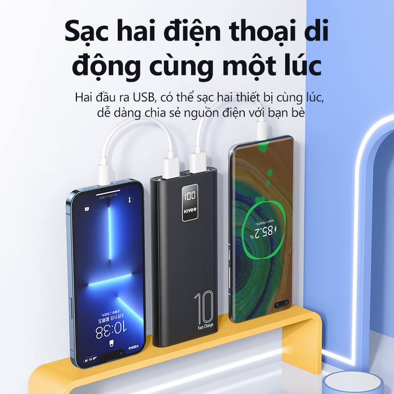 Sạc dự phòng 10000mAh 20000mAh BASIKE 10W Với đèn Pin Cho iPhone Huawei Samsung OPPO - Bảo hành 12 tháng