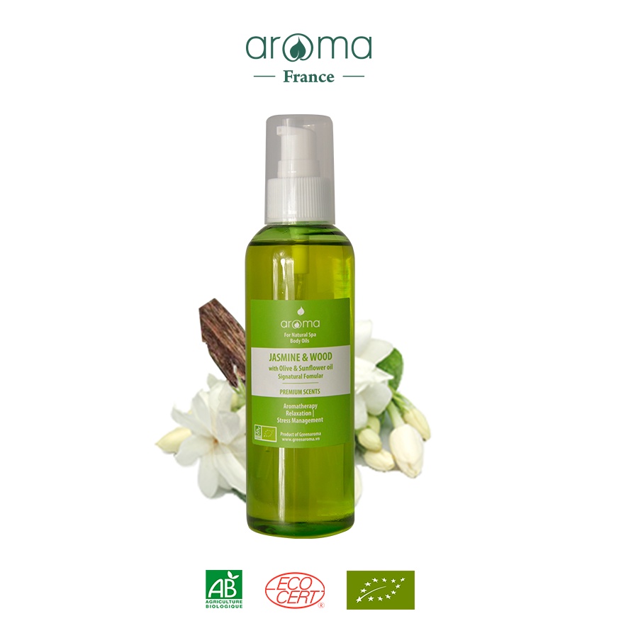 Tinh Dầu Massage Body Aroma Hoa Lài &amp; Gỗ 200ml