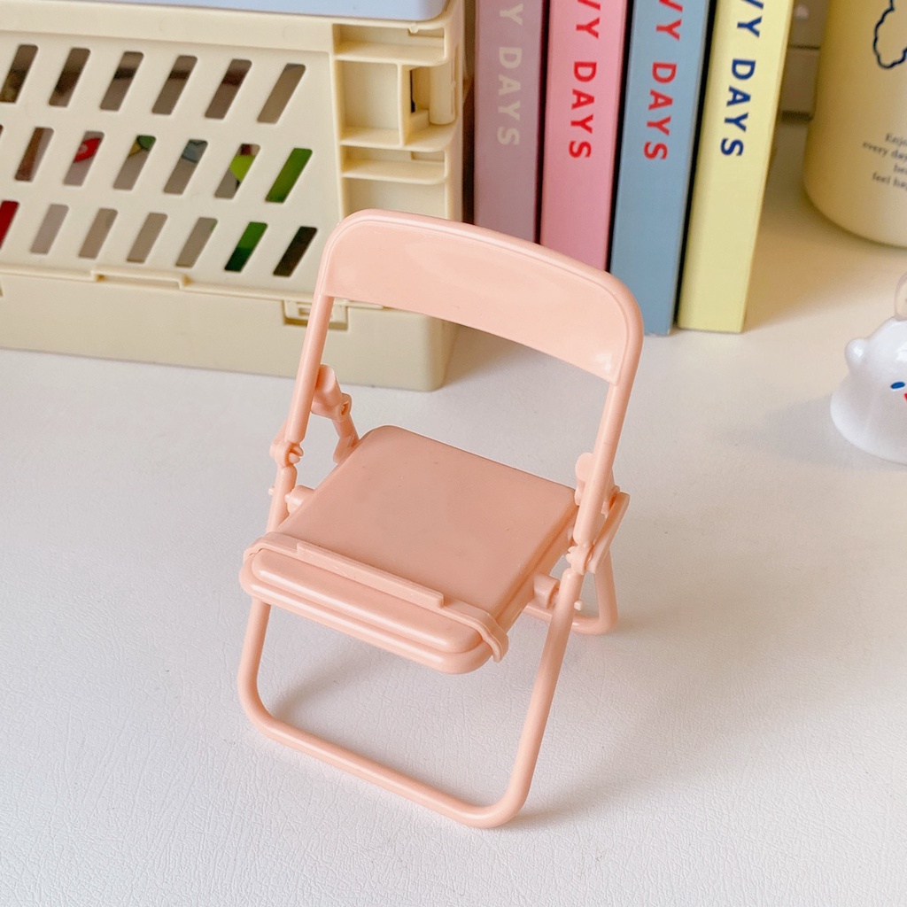 Giá đỡ điện thoại để bàn hình chiếc ghế gấp gọn mini cute dễ thương Lizamo GD140