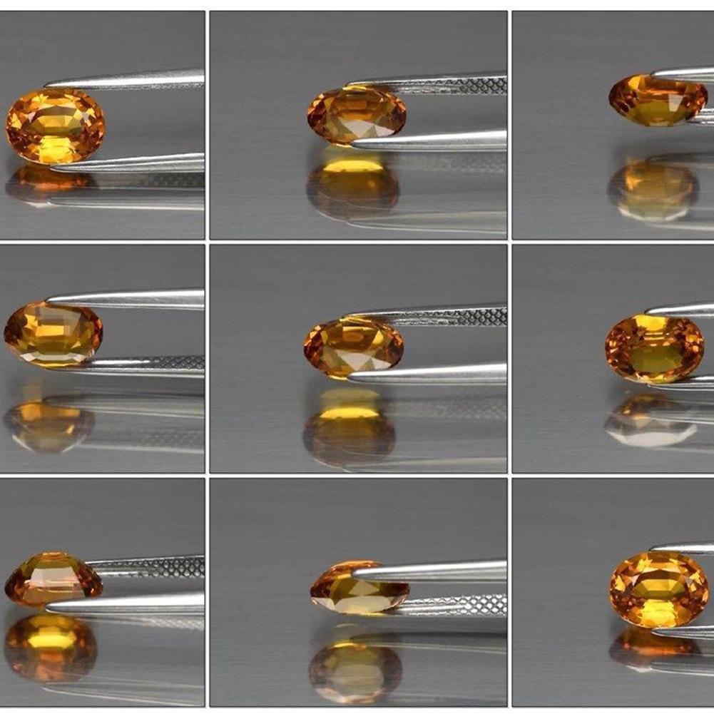 Đá Sapphire Hình Oval Màu Vàng 10x14mm