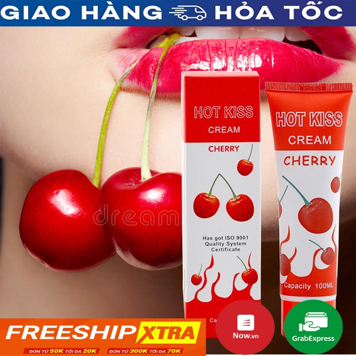 Gel bôi trơn vùng kín Hot Kiss Hương Cherry 100ml cam kết hàng chính hãng