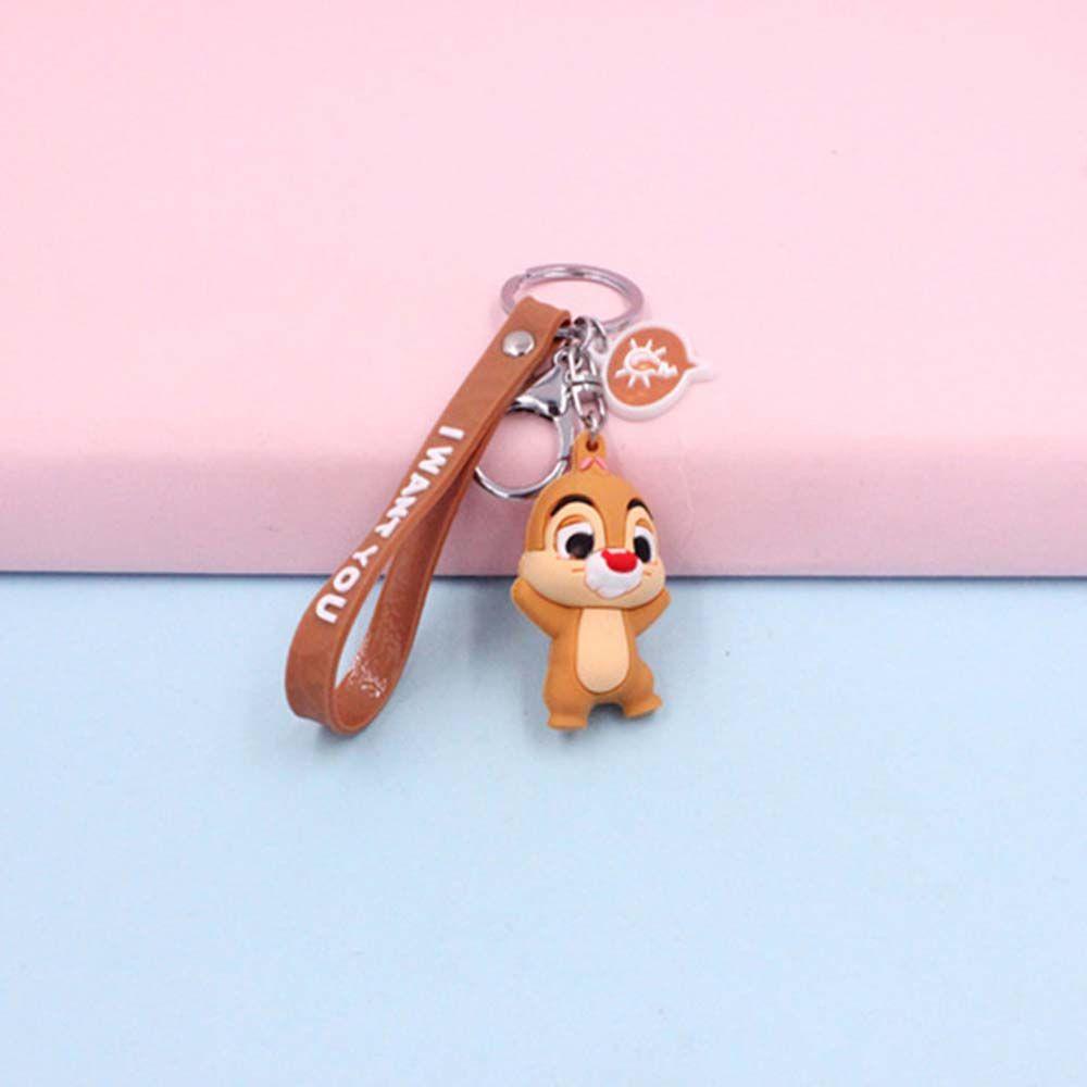 DARNELL Móc Khóa Hình Sóc Hoạt Hình Đáng Yêu