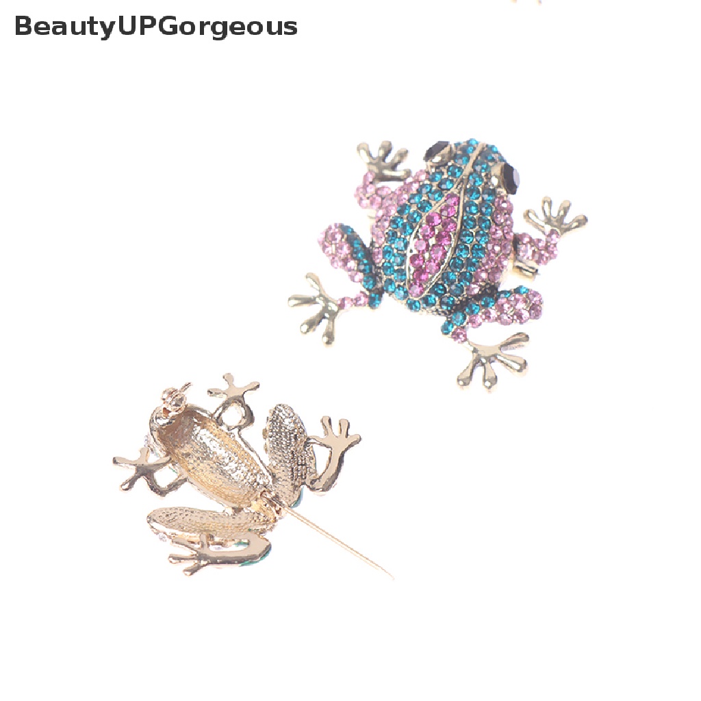 Ghim Cài Áo Hình Chú Ếch Và Chim Đính Đá Dễ Thương