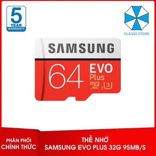 Thẻ Nhớ Tốc Độ Cao Samsung Evo Plus 64GB 100MB/S (Tặng MicroSD Adapter)
