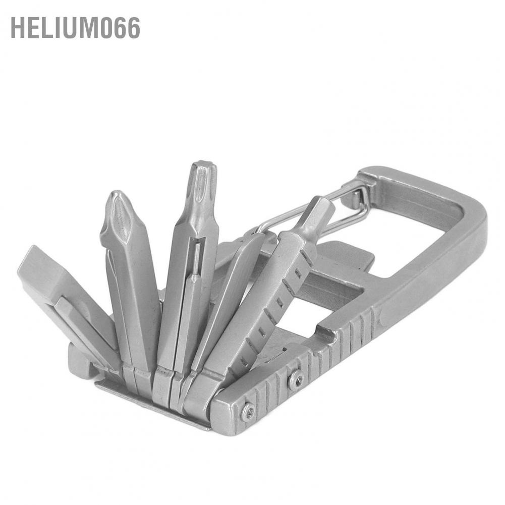 8.8*3.7cm Keychain Multitool 12 trong 1 Gấp Đa Dụng cụ Tua vít ngoài trời bằng thép Helium066