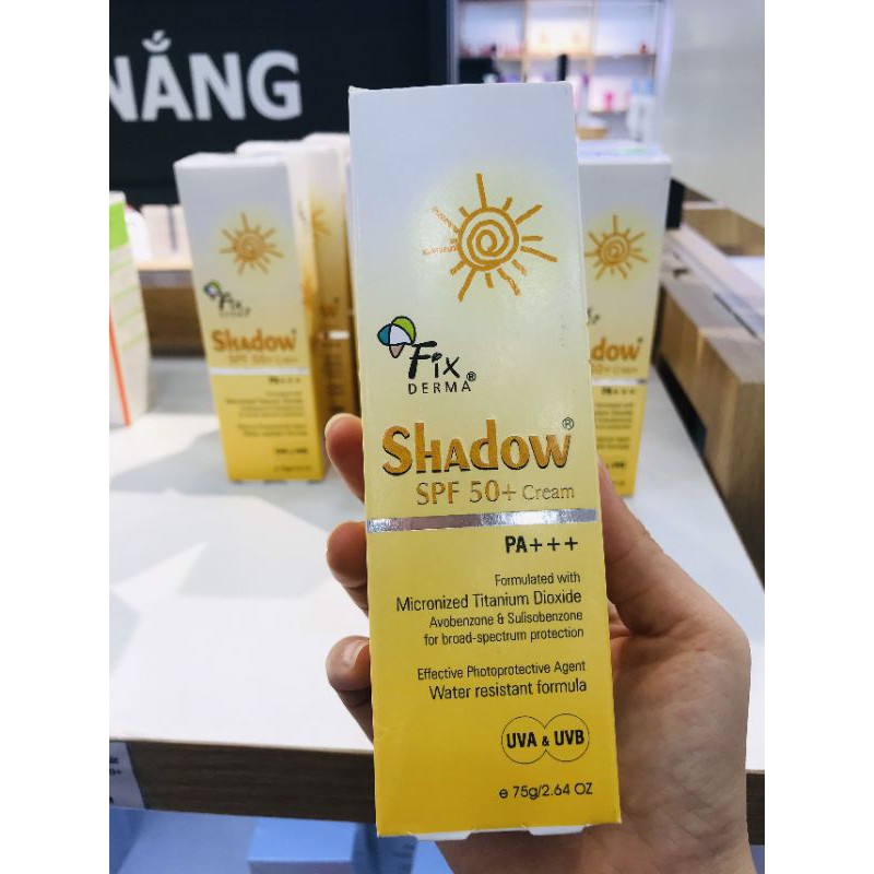 Kem chống nắng Fix derma shadow SPF 50+ Cream. Sun sceen shadow SPF 50+ Cream