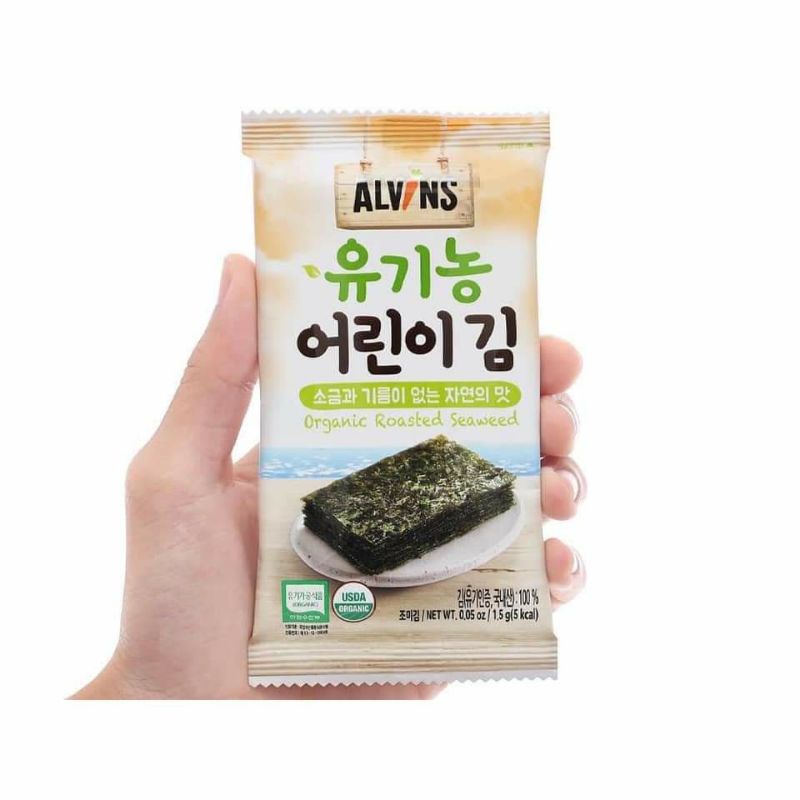 Rong biển ăn liền hữu cơ tách muối Alvins Hàn Quốc