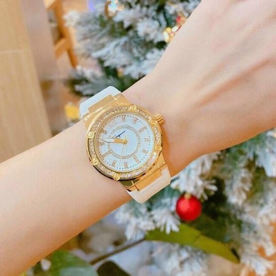 Đồng hồ nữ ferragamo viền đính đá kim cương sang chảnh,đẳngcấp, quý phái