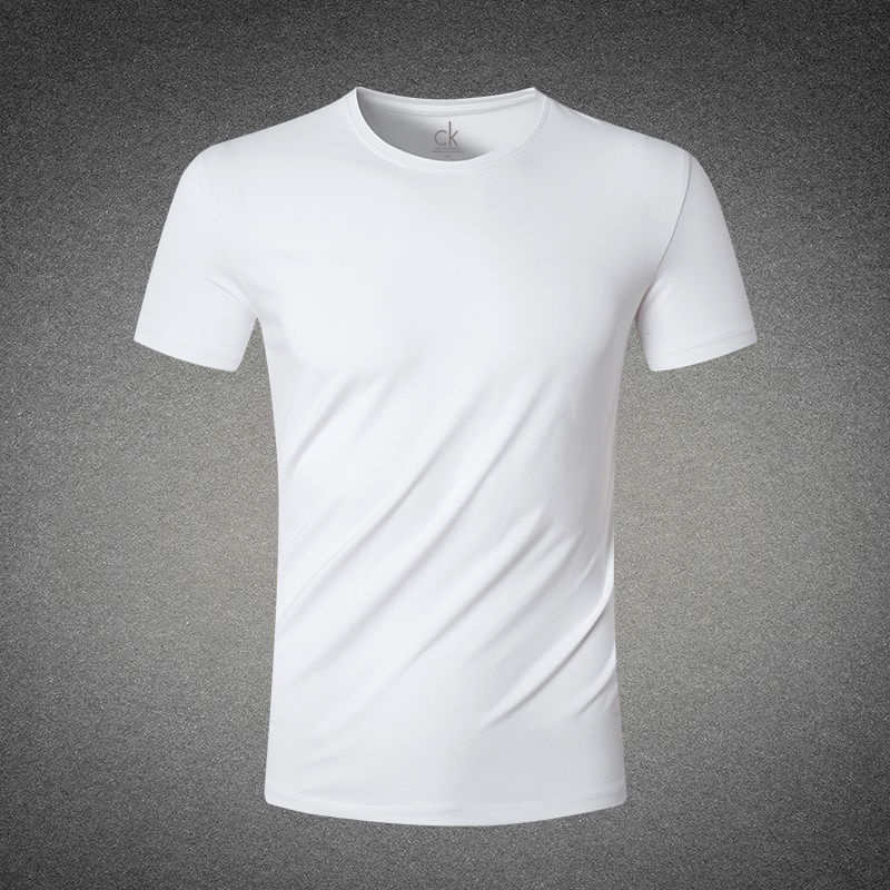CK short-sleeved T-shirt men's trend simple basic solid color all-match half-sleeved T-shirt