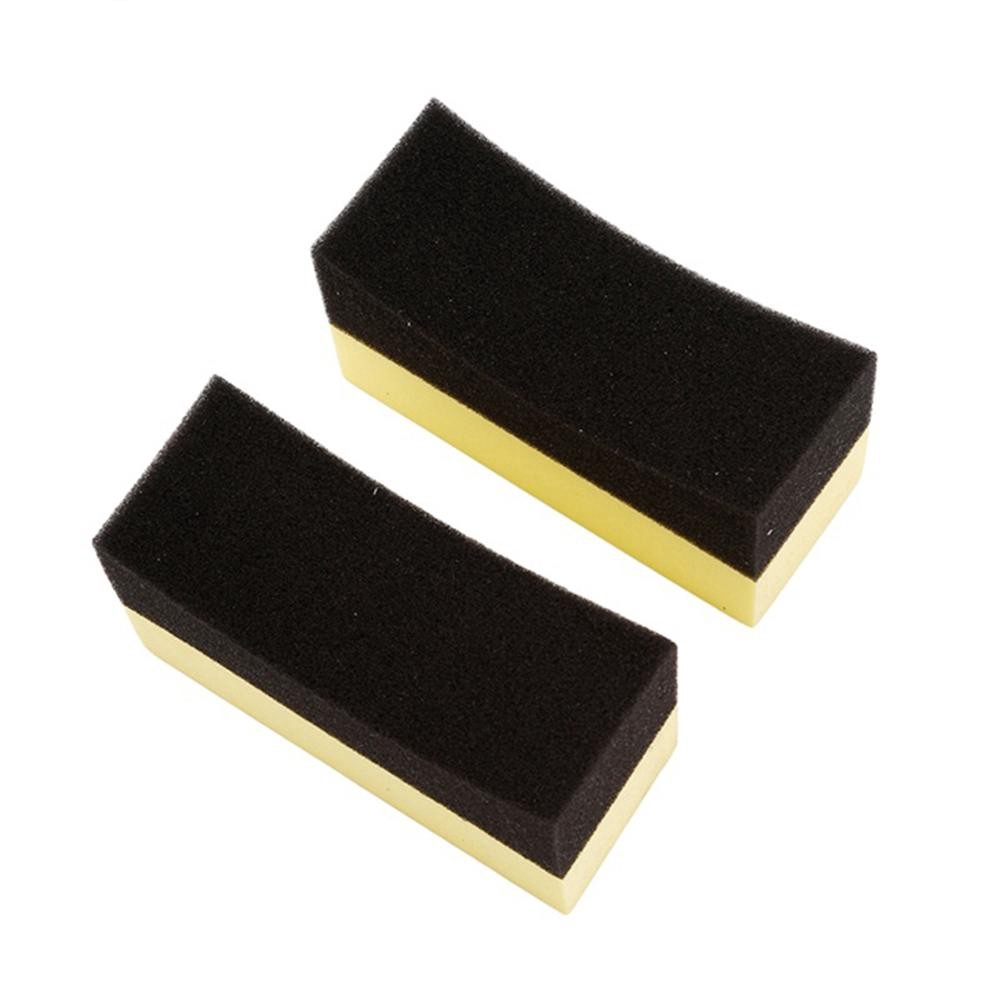 2pcs Auto U-Shape Tire Wax Polishing Compound Sponge Tyre Cleaning Sponge ARC Edge Sponge