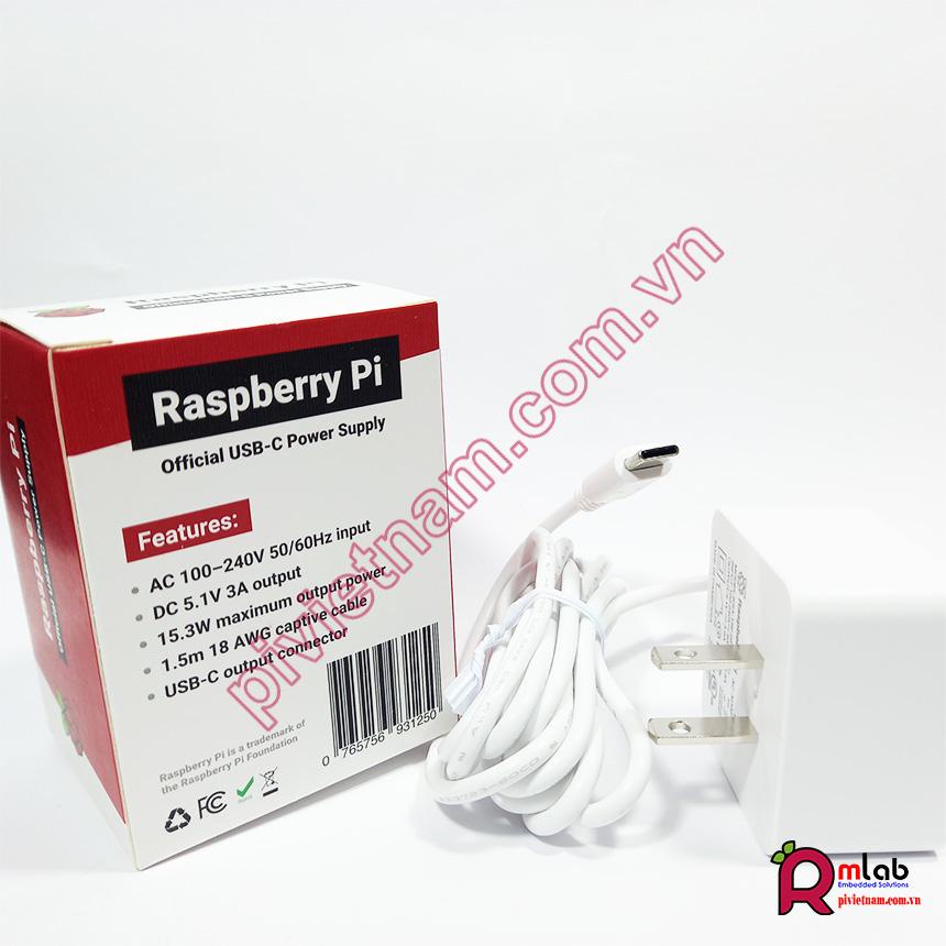 ✁✒☄Nguồn chính hãng 5.1V - 3A typeC dành cho Raspberry Pi 4 Model B made in the UK | BigBuy360 - bigbuy360.vn