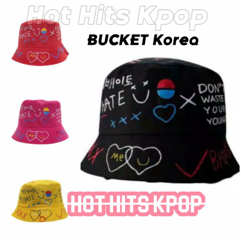 Mũ Bucket In Chữ Bts Thời Trang Hàn Quốc