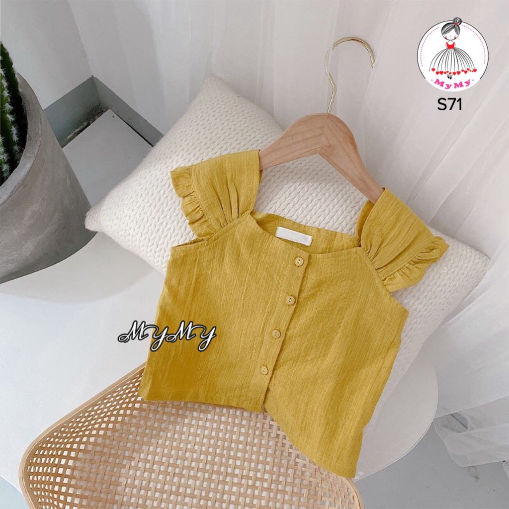 Set áo vàng quần trắng