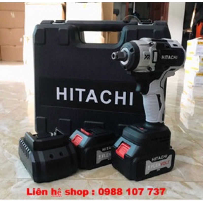 Máy Siết Bulong HITACHI BL 20V Động Cơ Không Chổi Than 3 chức năng khoan tường, bắn vít, siết ốc + Tặng Full phụ kiện