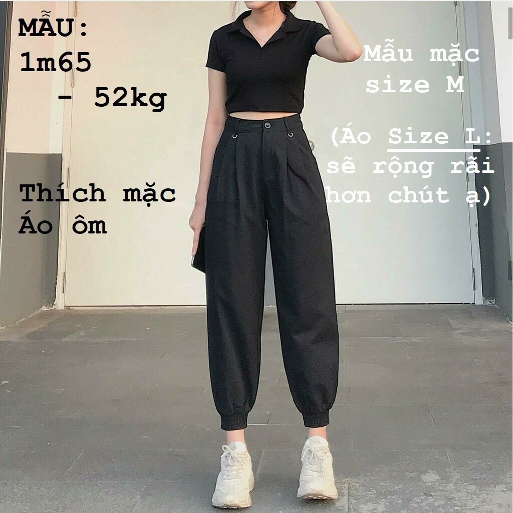 Áo Kiểu Nữ Polo GenY Áo Croptop Nữ Cổ Sơ Mi Chất Zip co giãn 4 Chiều kiểu dáng hàn quốc thanh lịch | BigBuy360 - bigbuy360.vn