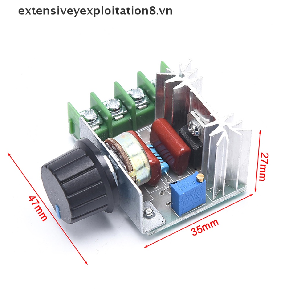 Đầu điều khiển tốc độ động cơ AC 50-220V 25A thay thế tiện dụng