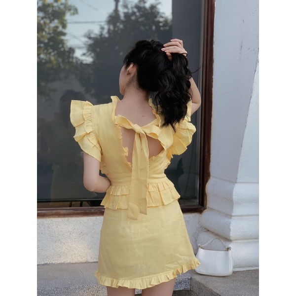 Set váy Aoki.Co vải linen