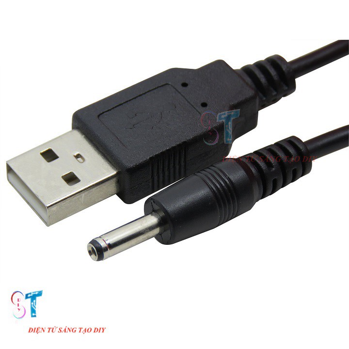 BỘ 2 DÂY NGUỒN CỔNG USB RA ĐẦU DC 3.5X1.35MM