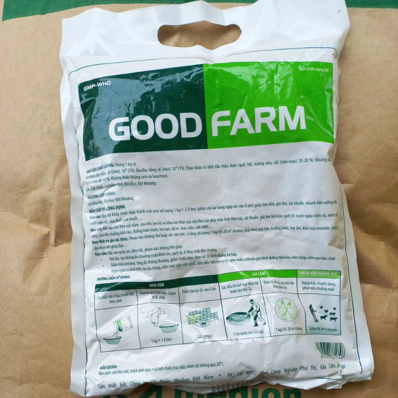 GOODFARM men vi sinh khử mùi, hút ẩm cát thơm mùi hồi, quế, hương nhu, sả 1kg