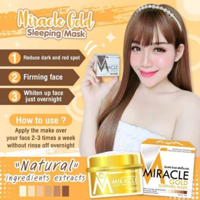 [HOT HOT] Mặt nạ ngủ vàng Miracle Gold Sleeping Mask Thái Lan