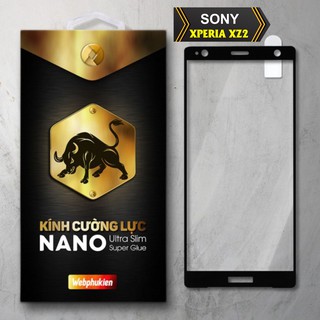 Kính cường lực cho SONY XPERIA XZ2 (ĐEN) hiệu webphukien