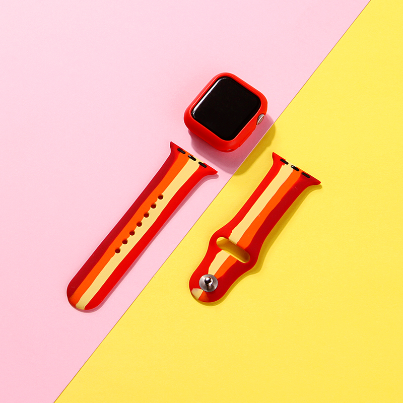 Dây Đeo Silicone Mềm Cho Đồng Hồ Thông Minh Apple Watch 44mm 42mm 40mm 38mm Iwatch Series 5 4 3 2 1 shanchu