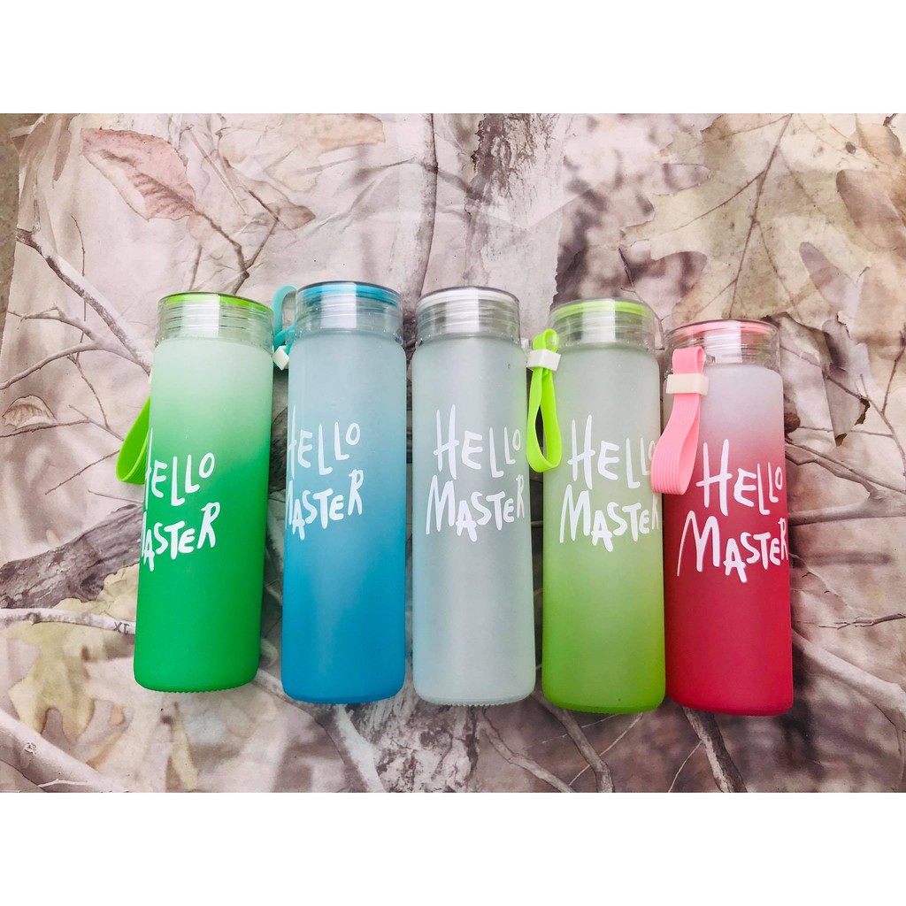 Bình Nước Thủy Tinh Hello Master 500ml