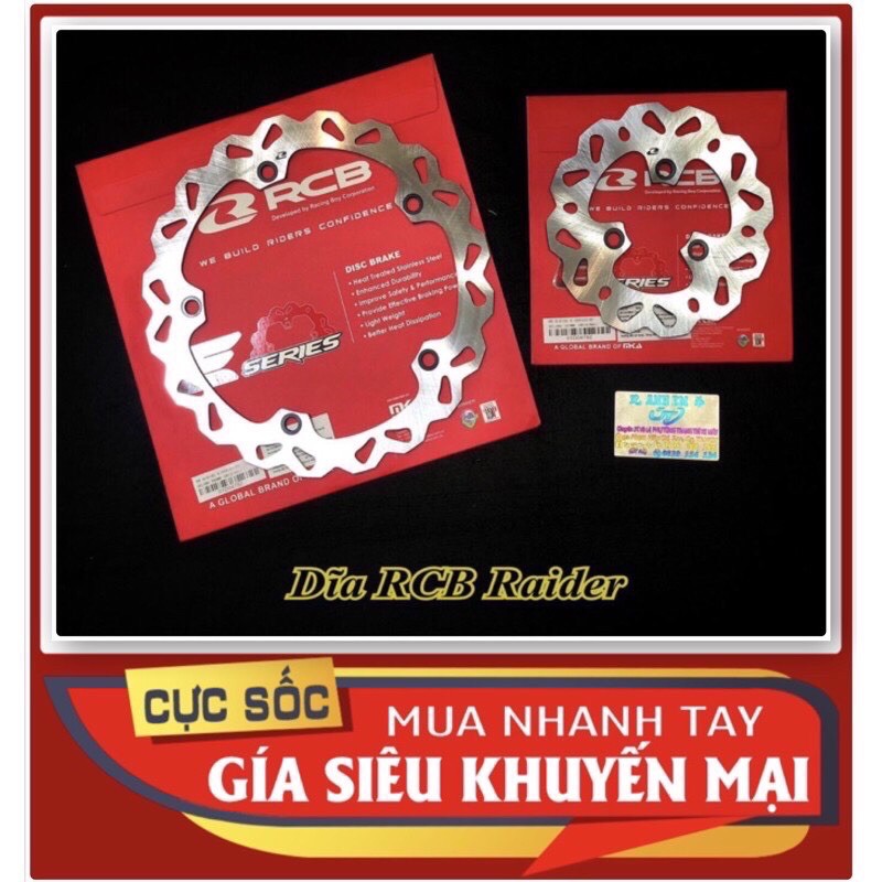 Đĩa Thắng RCB Satria/Raider ( Trước + Sau ) Chính Hãng &gt;&gt;&gt;&gt;