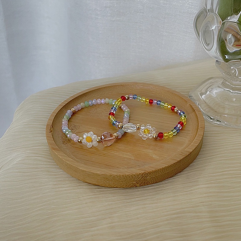 Vòng Đeo Tay Chuỗi Hạt Nhiều Màu Ngọt Ngào Cho Nữ