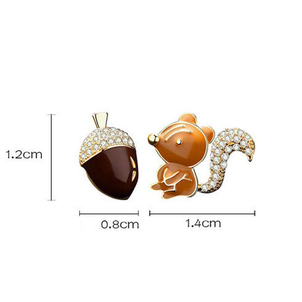 Bông Tai Hình Nón / Động Vật Hoang Dã Thiết Kế Bất Đối Xứng Dễ Thương Thời Trang