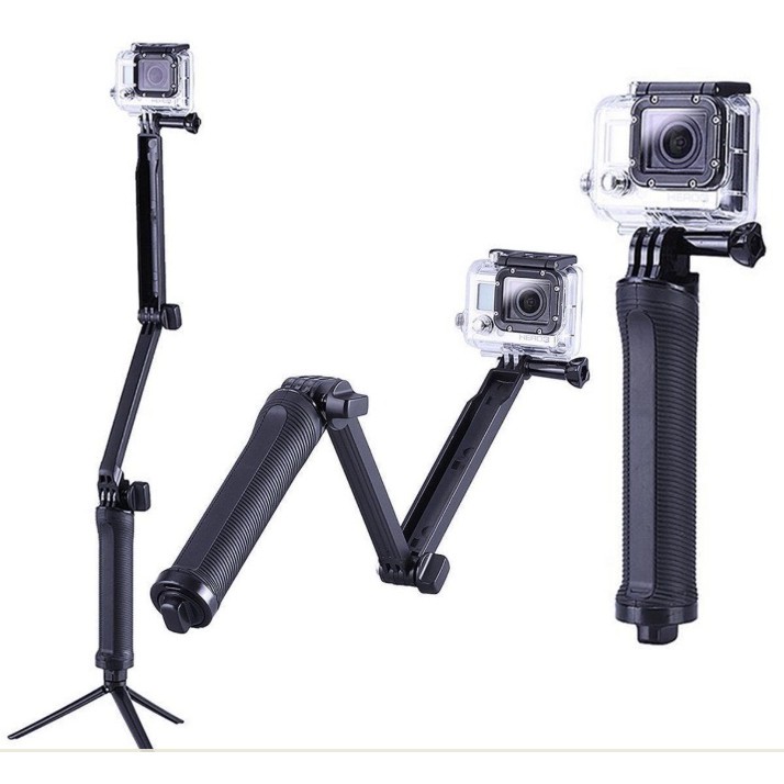 gậy selfie camera hành trình, gậy 3 way monopod dành cho gopro, Sjcam, Eken, Xiaomi và các loại camera hành trình