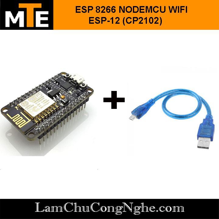 Mạch thu phát wifi ESP8266 nodeMcu CP2102 internet of thing IOT Kèm cáp