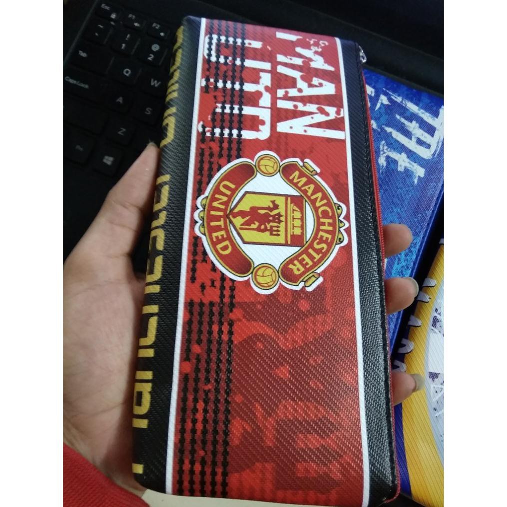 Túi đựng bút, đồ dùng cá nhân đội bóng Manchester united, liverpool, arsenal, barcelona, Chelsea, Real Madrid