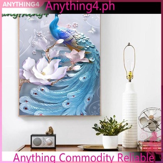 Bộ tranh thêu chữ thập đính đá 5D tự làm vẽ hình chim công xinh đẹp kỳ ảo