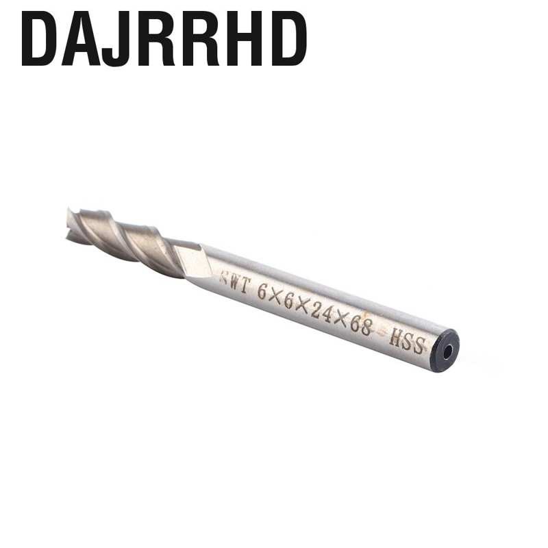 Mũi cắt phay bằng thép HSS kiểu 3 rãnh 6mm dùng gia công CNC