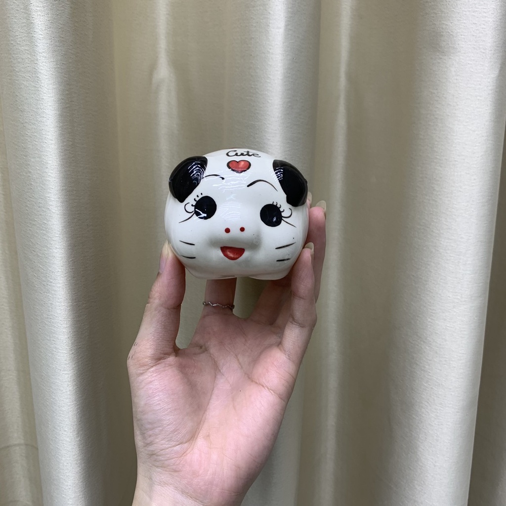 Ống heo đất tiết kiệm size nhỏ mini men sứ, lợn size nhỏ siêu dễ thương_