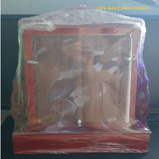 khung thờ gỗ chạm phước nâu