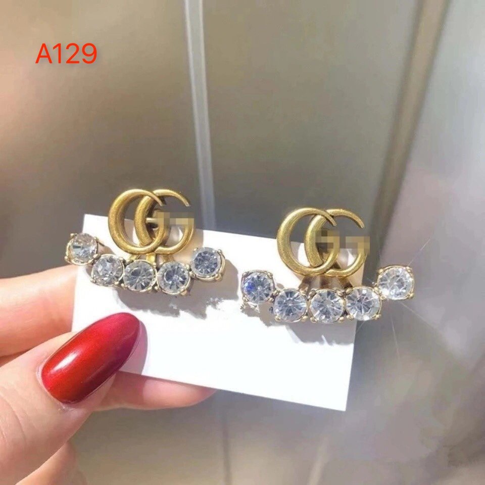 Khuyên Tai Dạng Vòng Bằng Thép Titan In Logo Gucci Thời Trang Dành Cho Nữ