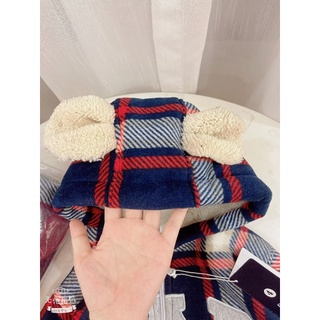 áo kẻ lót lông cho bé