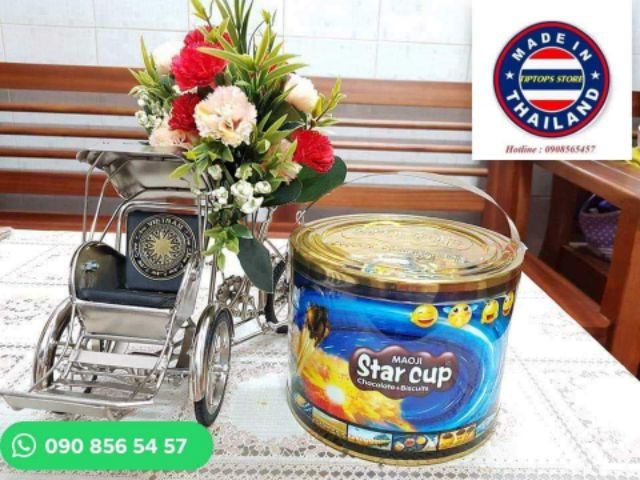 BÁNH QUY CHOCOLATE STAR CUP MAO JI THÁI LAN 500G | BigBuy360 - bigbuy360.vn