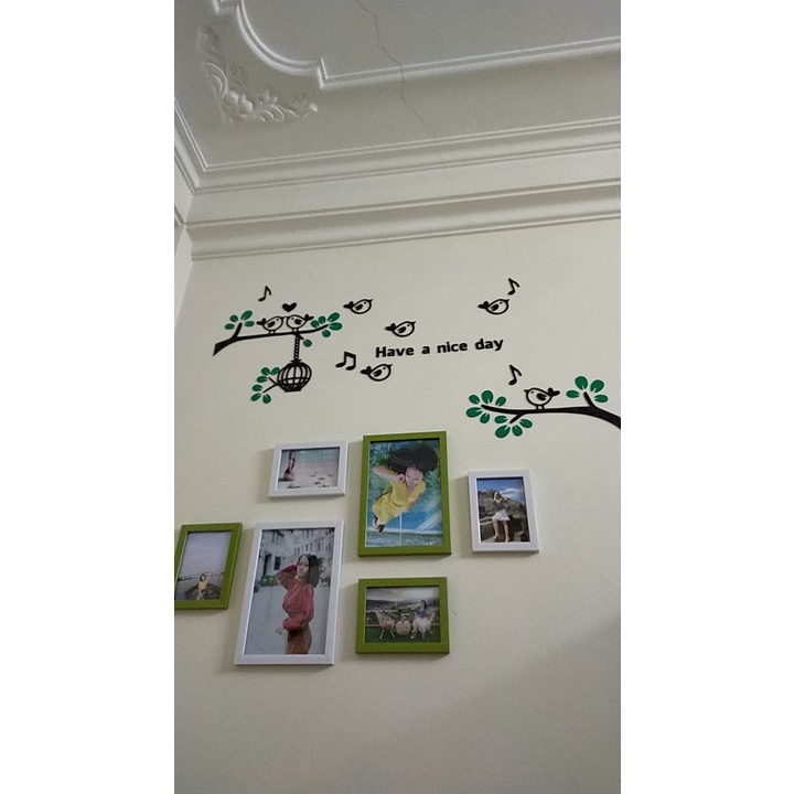 Tranh dán tường mica 3d decor khổ lớn ngày mới tốt lành trang trí phòng khách, phòng ngủ Nhiều Size - EPeBen